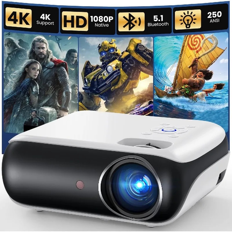 Home Cinema Bluetooth - 4K Projector, Bluetooth Home Theater Movie