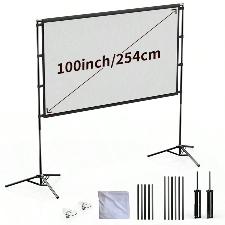Projector Screen 100 Inch - XBJ 100 Inch 4K Ultra HD