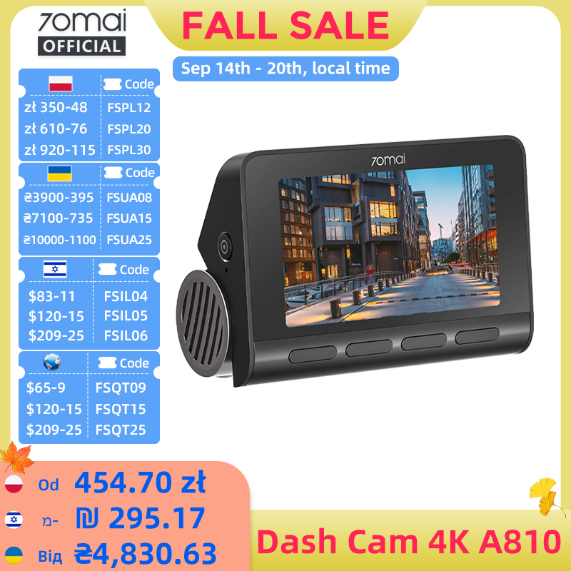 Home Cinema Blu Ray Sony - 70mai 4K Dash Cam A810 HDR