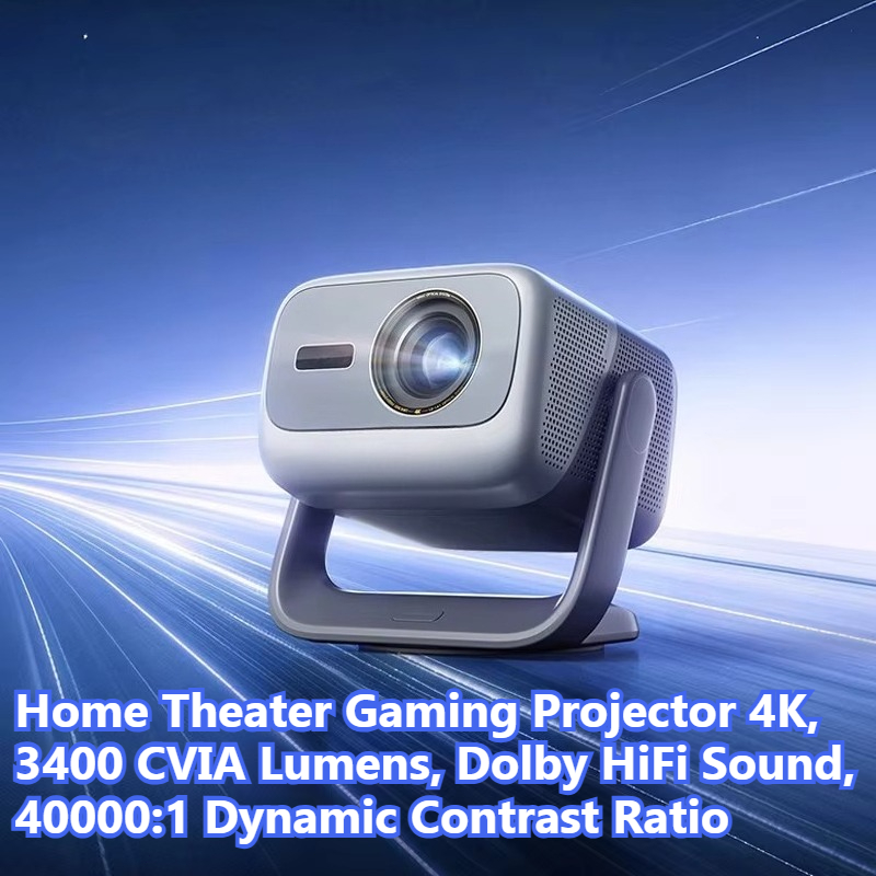 Home Cinema Gaming - 4K UHD Projector, 3400 CVIA Brightness,