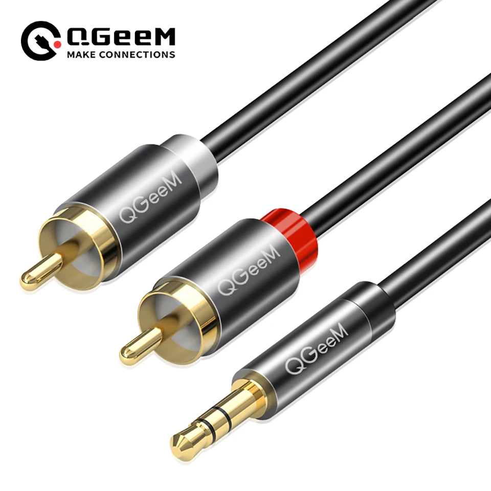 QGeeM RCA Cable 2RCA to 3.5 Au - Home Cinema Idea recension och pris