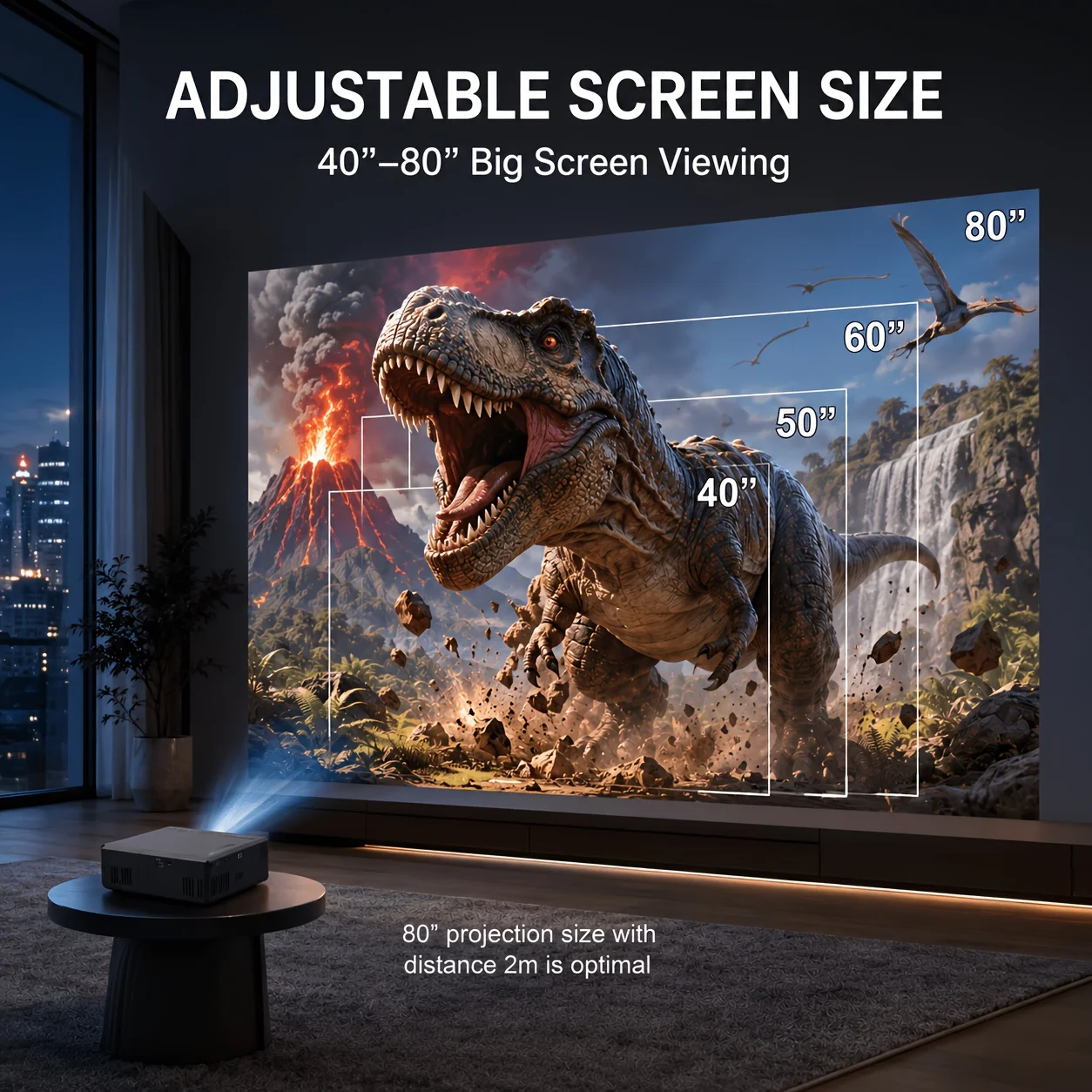 Mini portable projector, compa - Home Cinema Gaming recension och pris