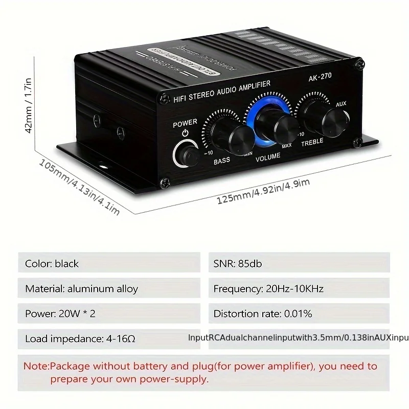 AK-270 HIFI Amplifier Channel  - Home Cinema Idea recension och pris