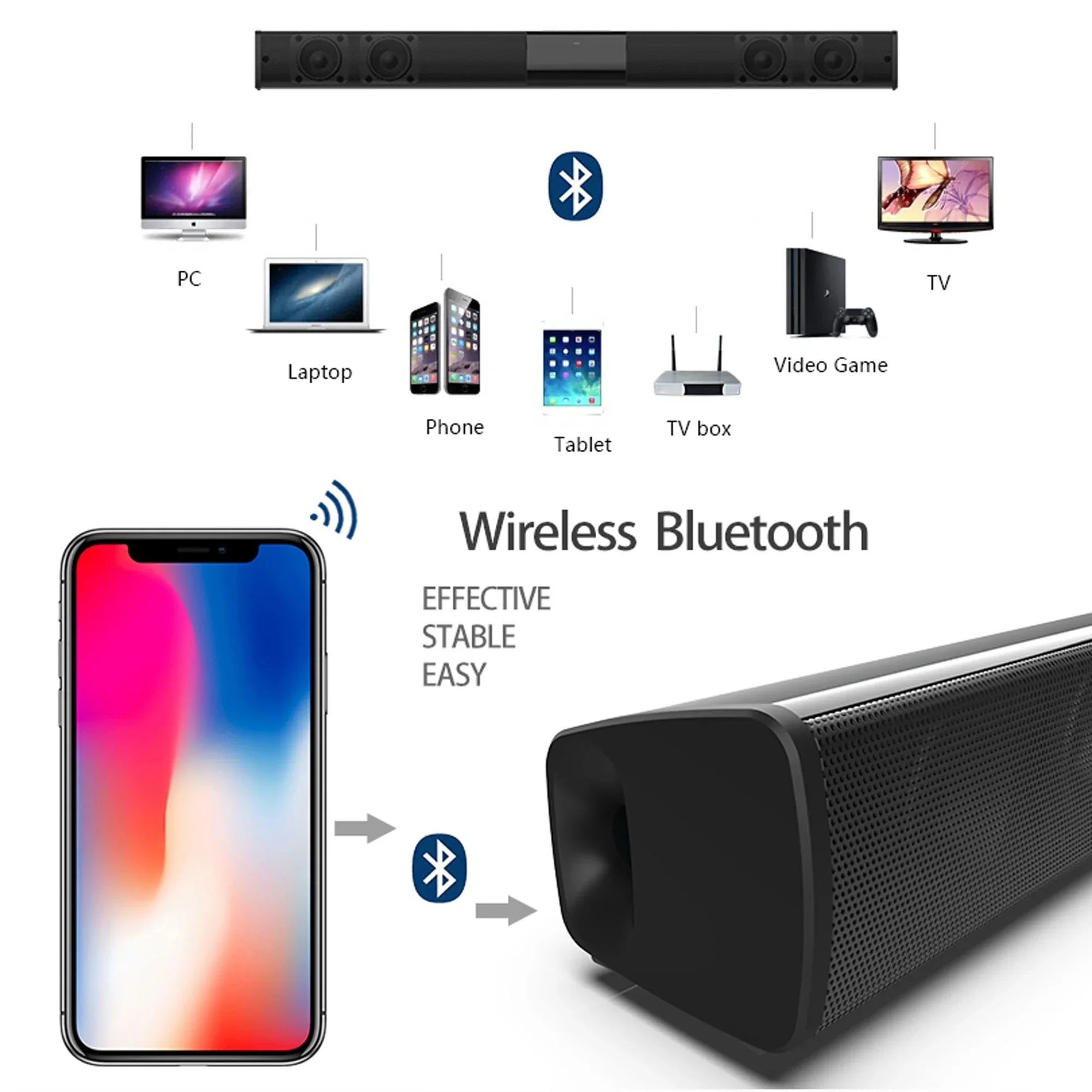 40W Bluetooth 5.3 Speaker With - Home Cinema Bluetooth recension och pris