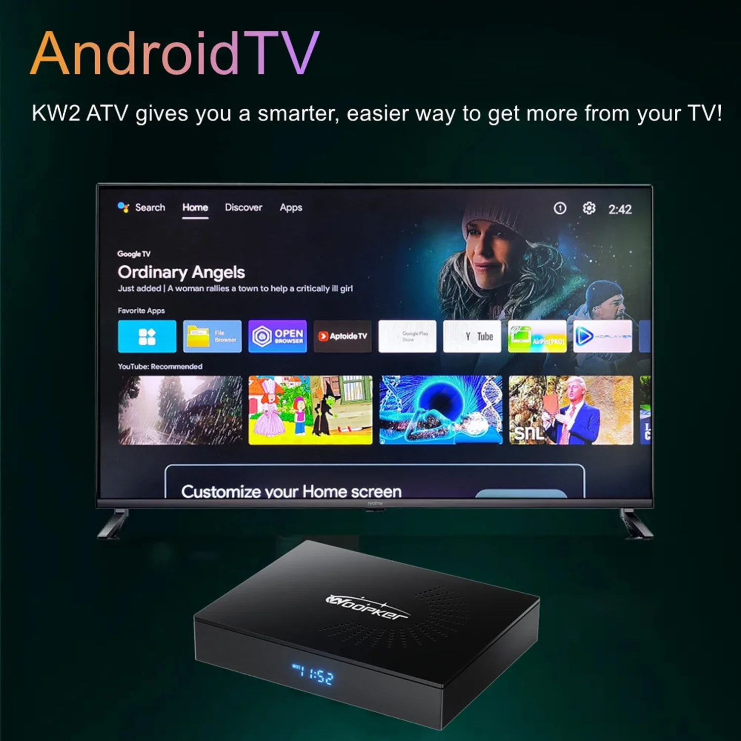 Woopker KW2 Android 14 TV Box  - Home Cinema Google recension och pris