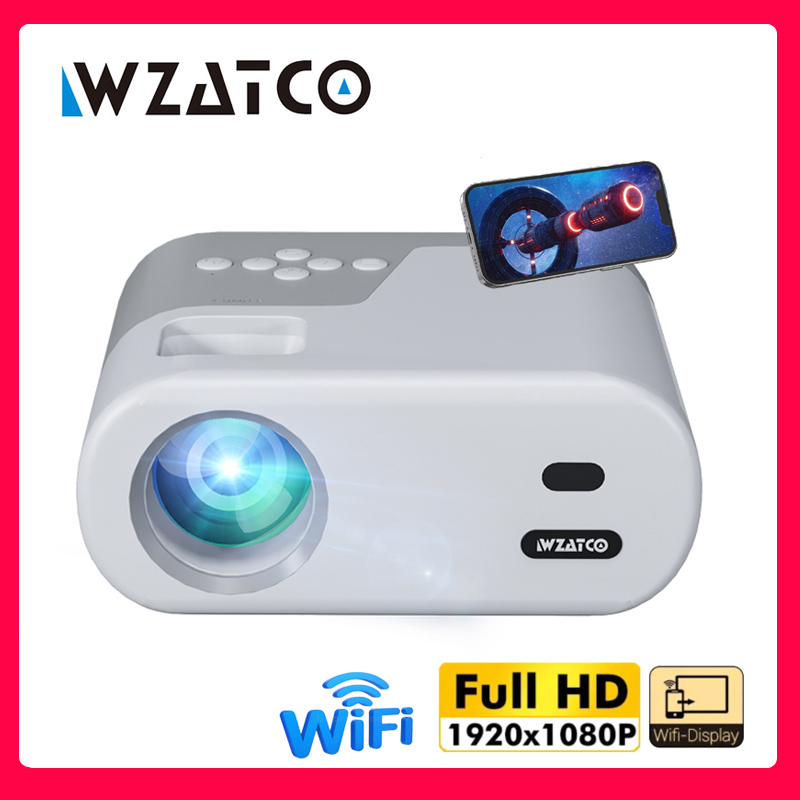 WZATCO DP02W Mini Projectors W - Projector Screen 100 Inch recension och pris