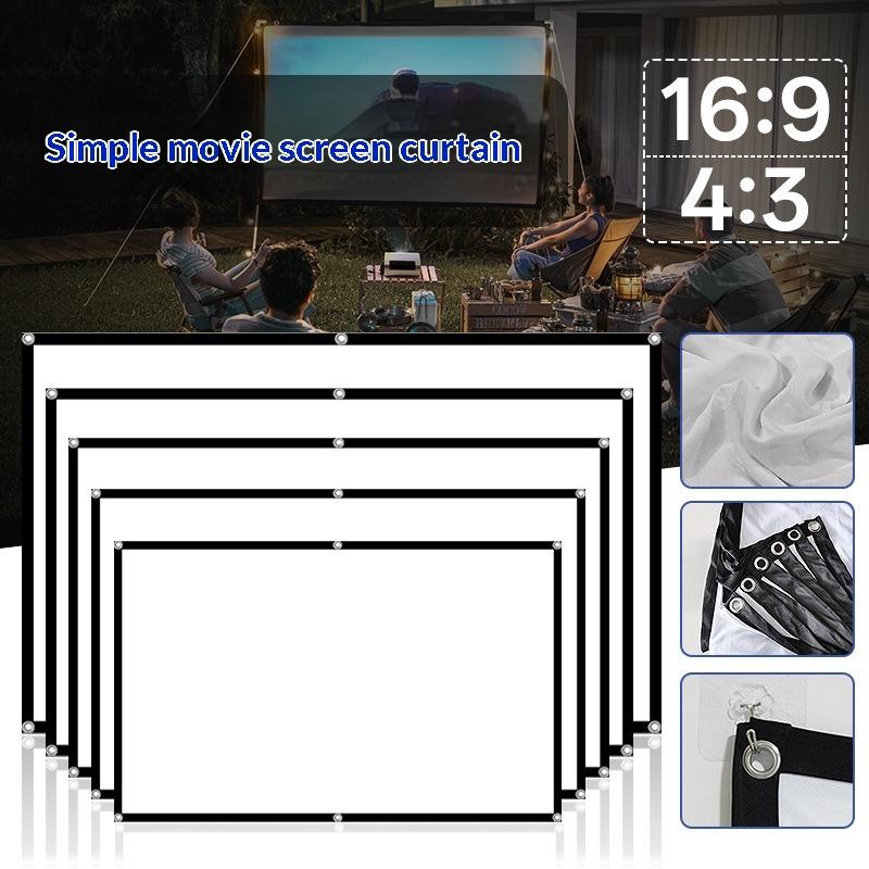 1Pc Curtain Anti-Light 60/72/8 - Projector Screen 100 Inch recension och pris