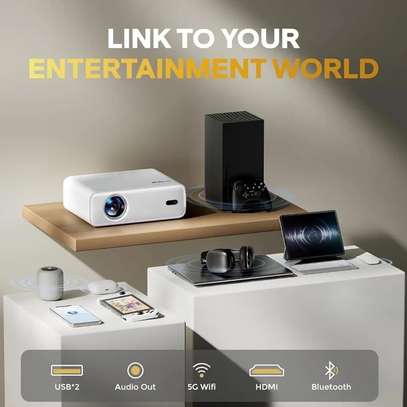 Native 1080P 4K Supported, Aut - Home Cinema Bluetooth recension och pris