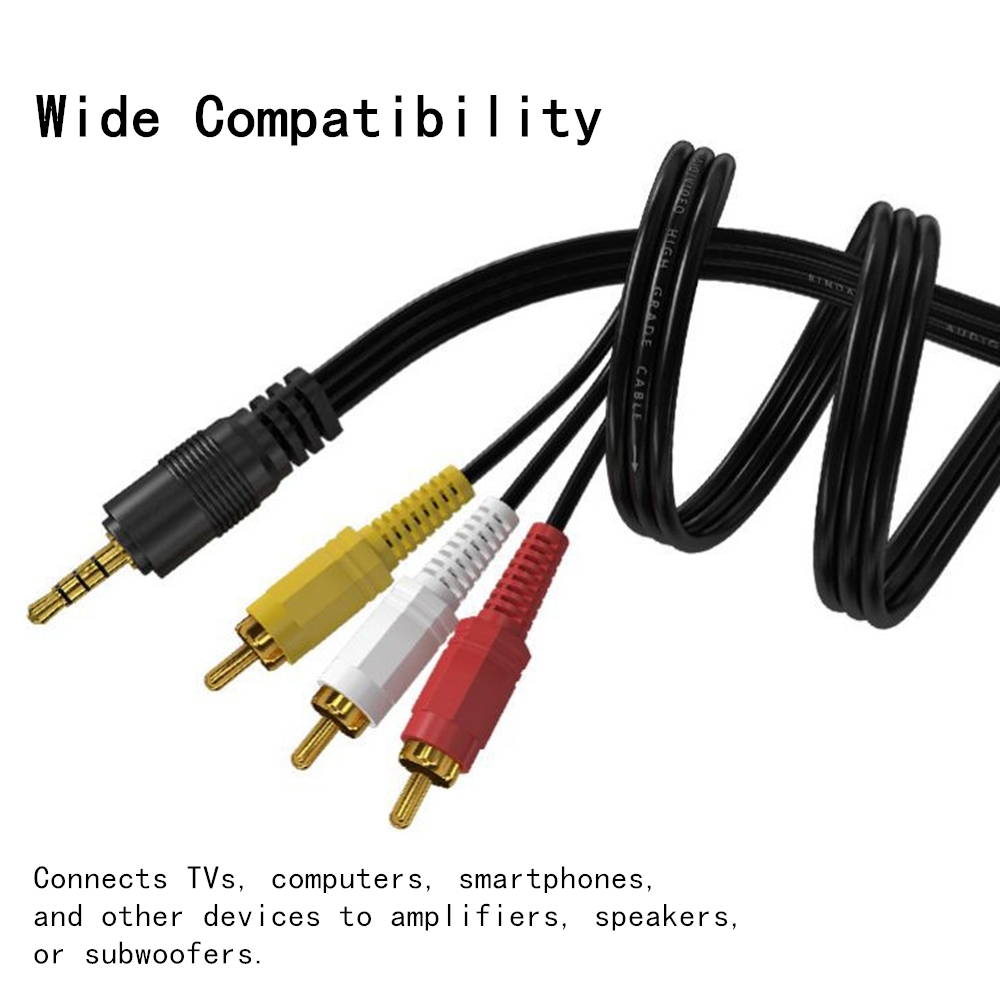 3.5mm to 3 RCA Audio Video Cab - Home Cinema Idea recension och pris