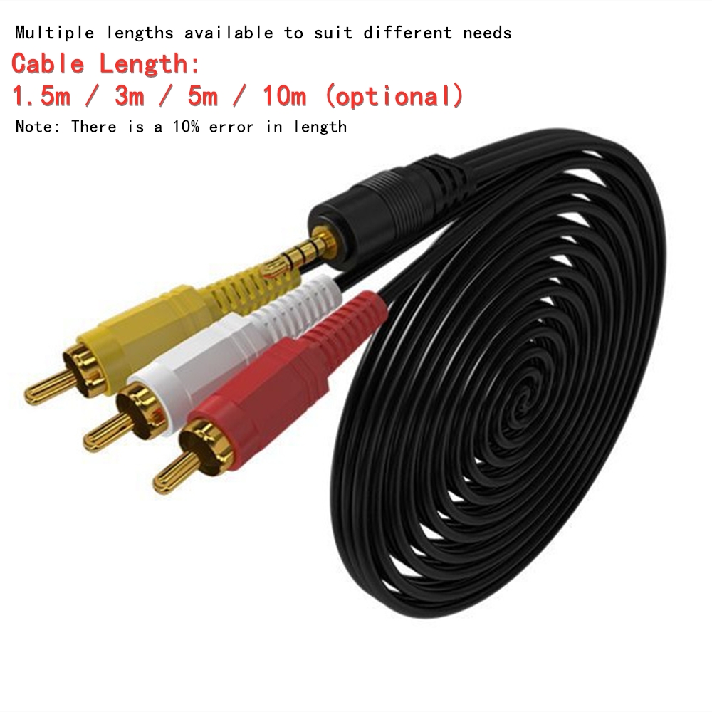 3.5mm to 3 RCA Audio Video Cab - Home Cinema Idea recension och pris