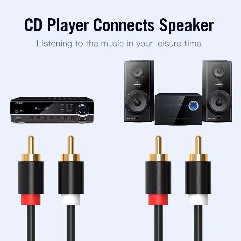 HIFI Stereo RCA Cable 2RCA to  - Home Cinema Idea recension och pris