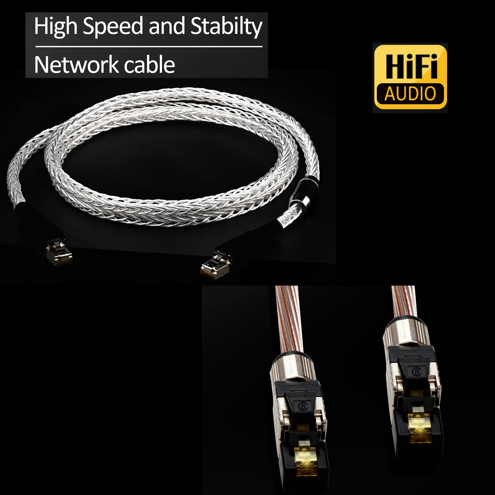 Cat8 Ethernet Cable OCC Silver - Home Cinema Solution recension och pris