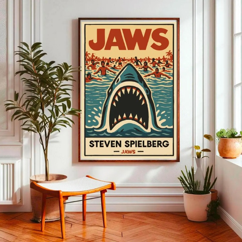 Jaws Movie Poster Vintage Colo - Home Cinema Ultimea recension och pris