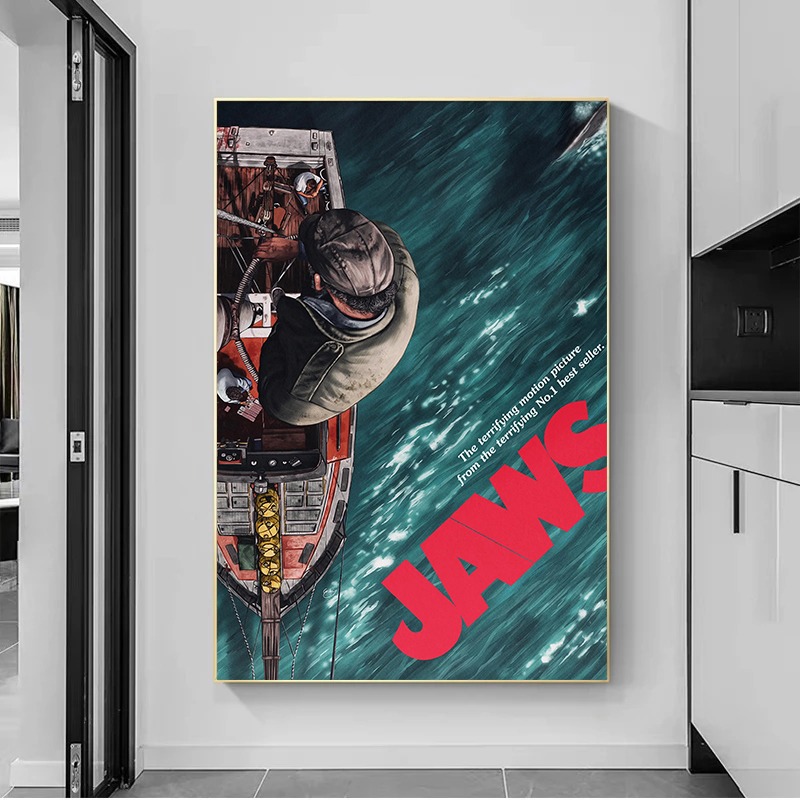 Jaws Movie Poster Vintage Colo - Home Cinema Ultimea recension och pris