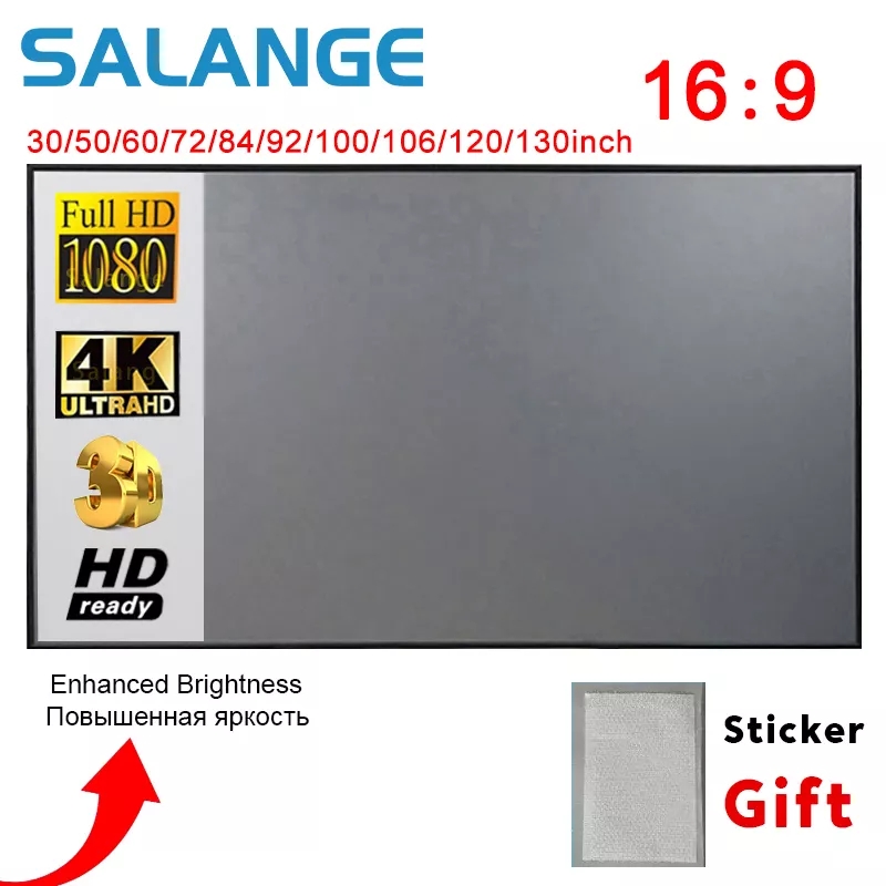 Salange Projector Screen,60 10 - Projector Screen 100 Inch recension och pris
