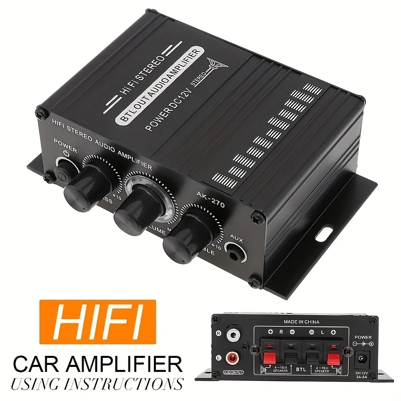 AK-270 400W Mini Power Amplifi - Home Cinema Solution recension och pris
