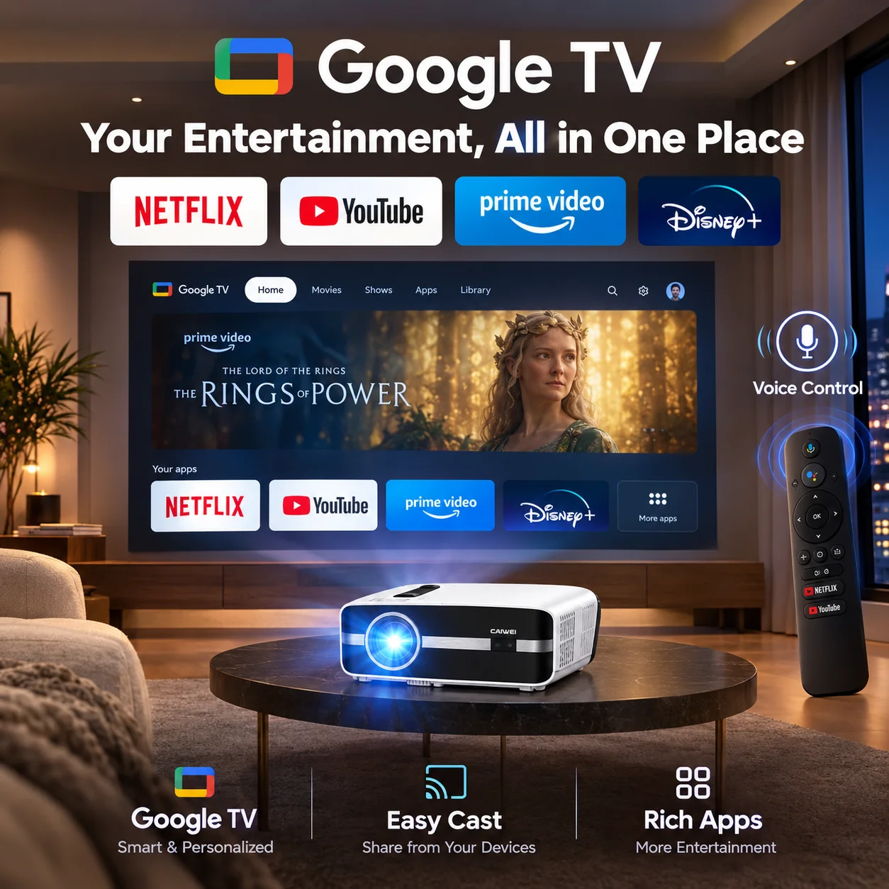New A9S 4k 4000ANSI Projector  - Home Cinema Laser Projector recension och pris