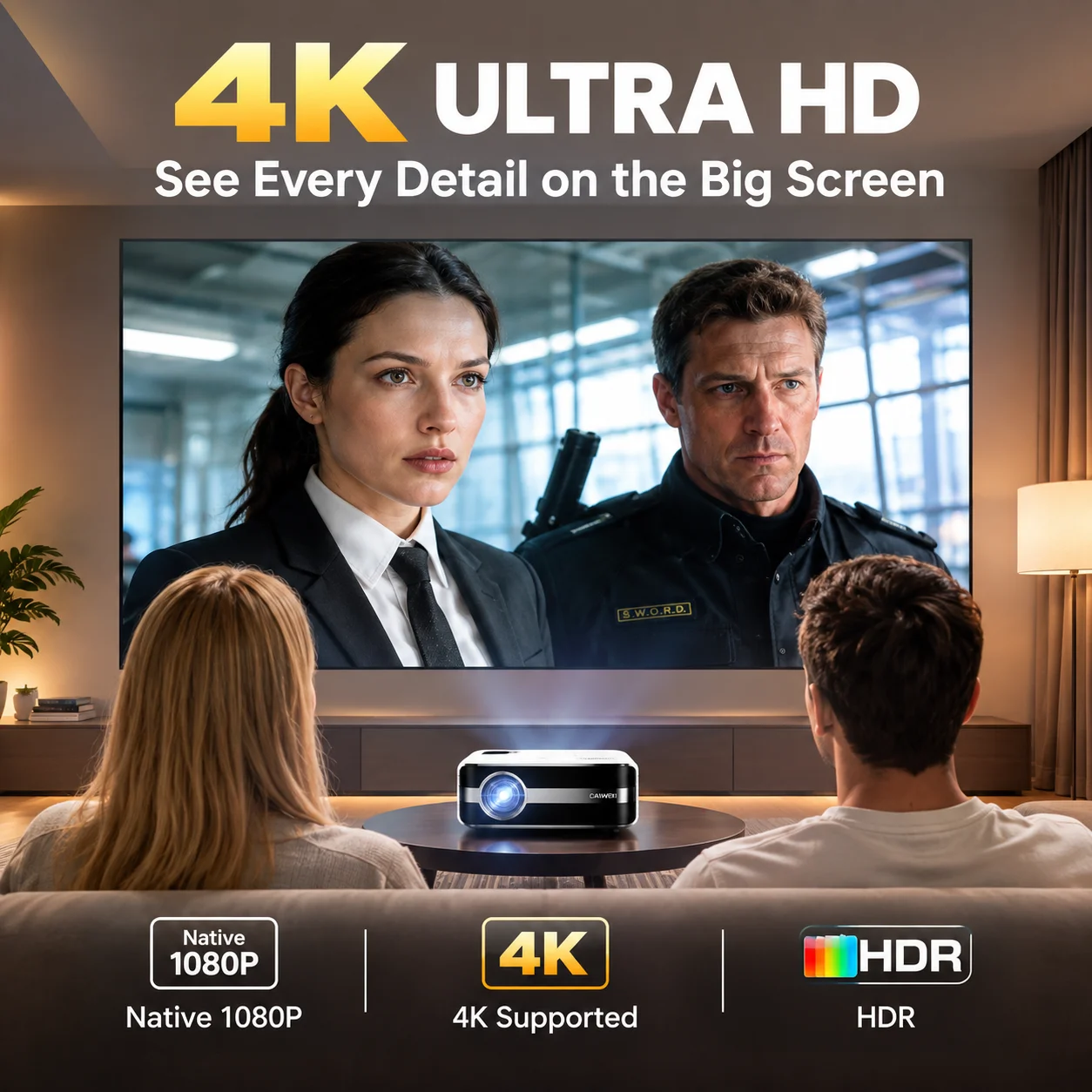 New A9S 4k 4000ANSI Projector  - Home Cinema Laser Projector recension och pris